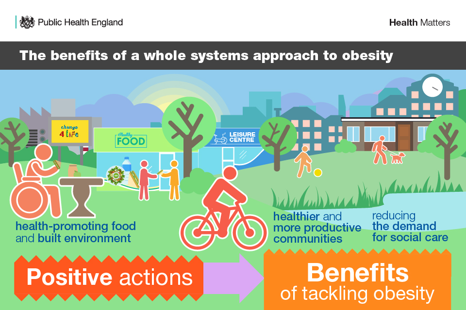 Image showing some of the benefits of a whole system approach to obesity