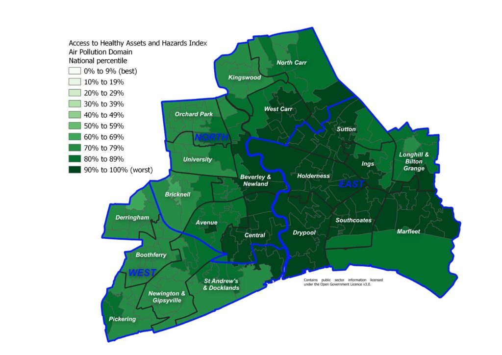 Access to Healthy Assets and Hazards Index - air pollution domain: national percentiles