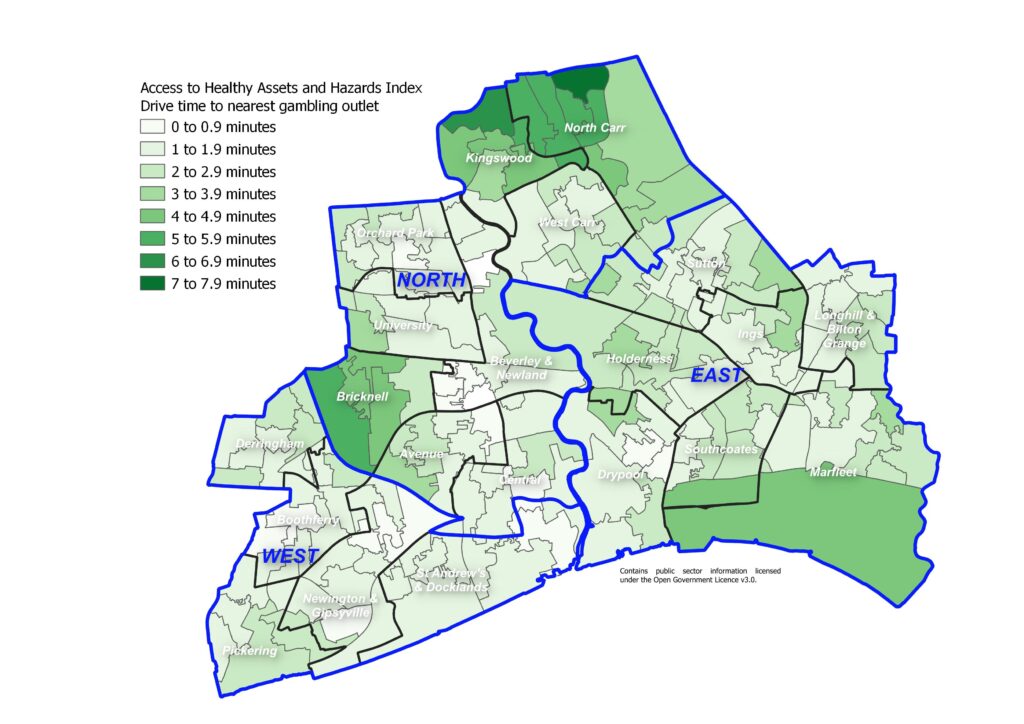 Access to Healthy Assets and Hazards Index: drive time to nearest gambling outlet