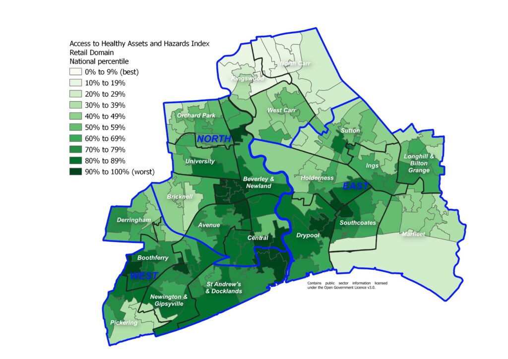 Access to Healthy Assets and Hazards Index - retail domain: national percentiles